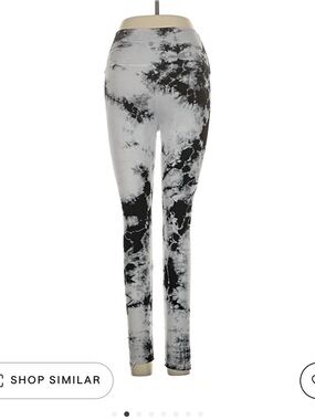 Jala- Tie-Dye High-Waist Leggings - Black & White